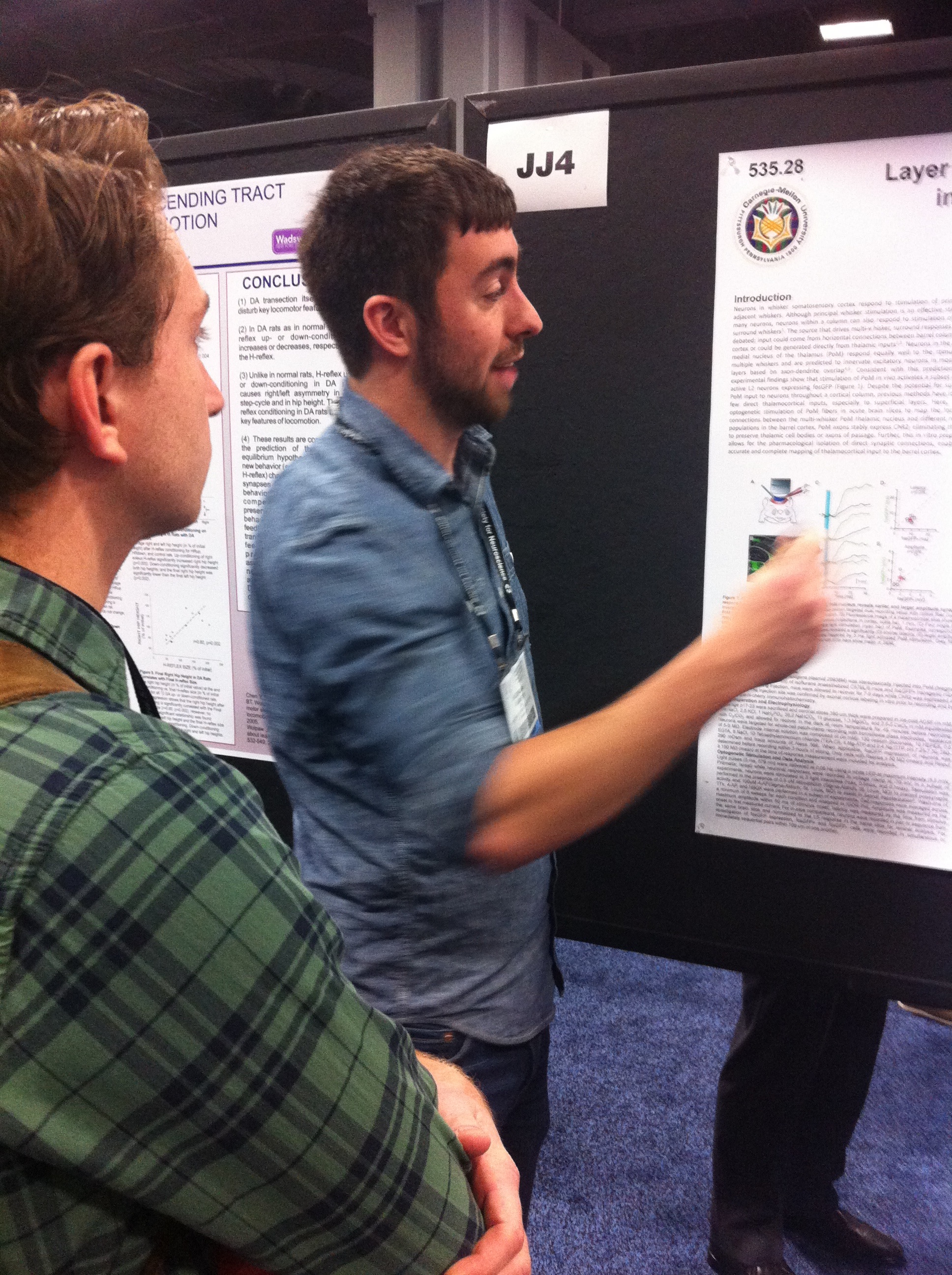 Nick at a poster session